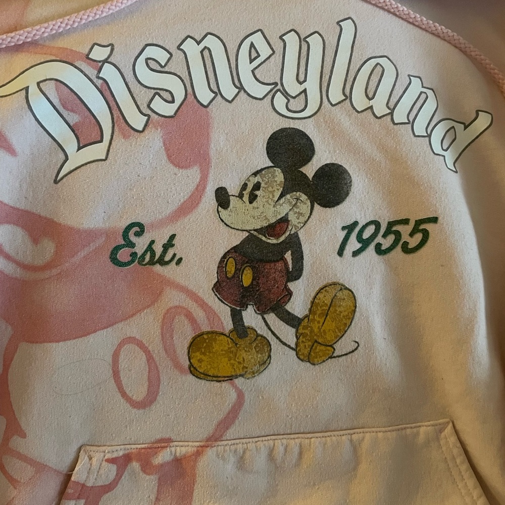 Disney Sweatshirt Hoodie Light Pink Large